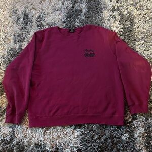 Stussy Maroon Crewneck Sweatshirt